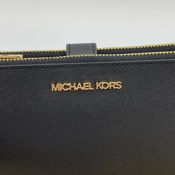 Michael Kors Large Double Zip Wallet Wristlet Leather - Picture 3 of 10